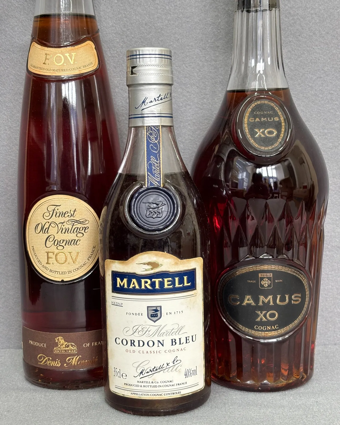 コニャック「ドゥニムニエ ＦＯＶ」「マーテルコルドンブルー」...