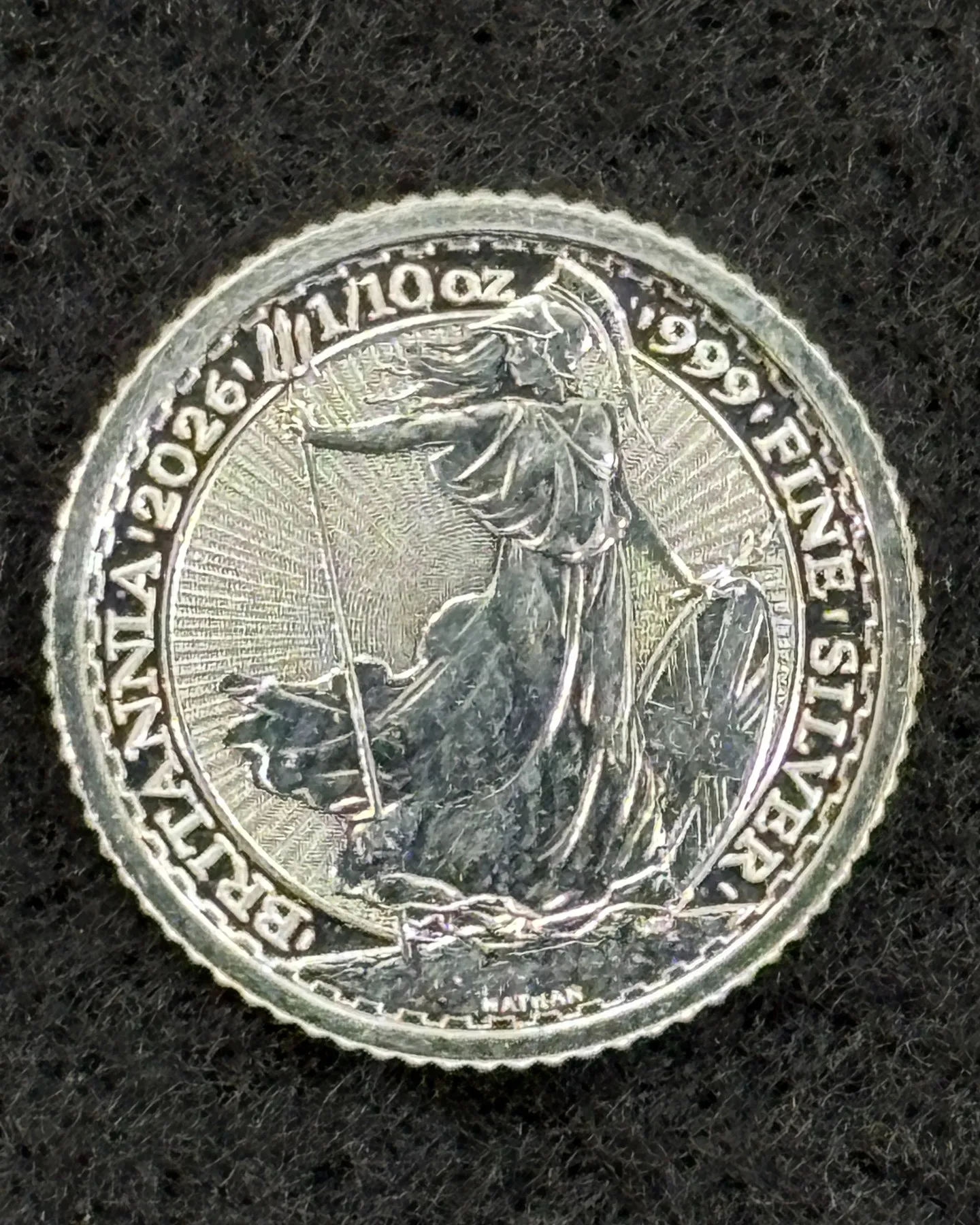 イギリスのブルタニア銀貨をお買取りさせていただきました。