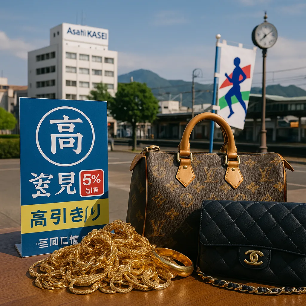 延岡市・旭化成の街で買取大吉が貴金属・ブランド品を高価買取