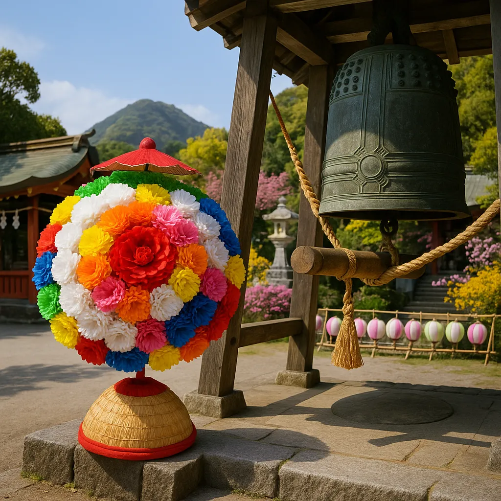 今山八幡宮・城山の鐘(10日)と伊形花笠(15日)延岡の祭り暦